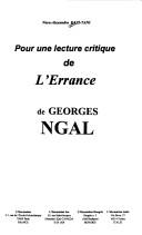 Cover of: Pour une lecture critique de L'errance de Georges Ngal