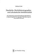 Cover of: Staufische "Reichshistoriographie" und scholastische Intelektualit at: das els assische Augustinerchorherrenstift Marbach...
