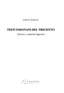 Cover of: Testi padovani del Trecento by Lorenzo Tomasin