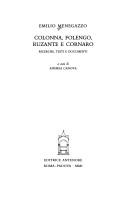 Colonna, Folengo, Ruzante e Cornaro by Emilio Menegazzo