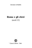 Cover of: Roma e gli ebrei by Giovanni De Bonfils