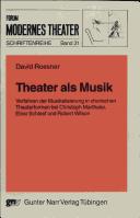 Theater als Musik by David Roesner