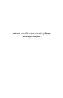 Cover of: Vers une autre idée et pour une autre politique de la langue française by Robert Chaudenson