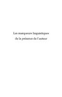 Cover of: Les marqueurs linguistiques de la présence de l'auteur by David Banks