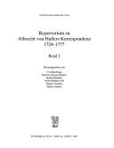 Cover of: Studia Halleriana, Band VII,1+2 cpl.: Repertorium zu Albrecht von Hallers Korrespondenz 1742 - 1777