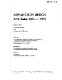 Cover of: Advances in Design Automation, 1989: Computer Aided and Computational Design (De, Vol 19-1)