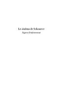 Cover of: Le cinéma de Sokourov: figures d'enfermement
