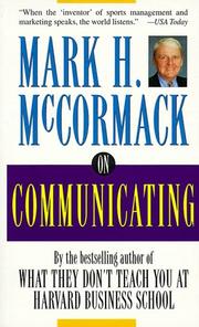 Cover of: On Communicating by Mark H. McCormack