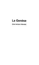 Cover of: La genèse: (une lecture littérale)