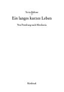 Cover of: Ein langes kurzes Leben: von Pressburg nach Merchavia