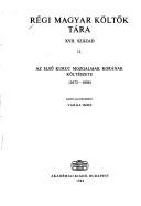 Cover of: Régi magyar költok tára: 17. század.  Szerk. Klaniczay Tibor és Stoll Béla.