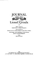 Journal, 1895-1911 by Lionel Groulx