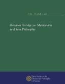 Cover of: Bolzanos Beiträge zur Mathematik und ihrer Philosophie