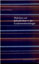 Cover of: Wahrheit und Befindlichkeit in der Fundamentalontologie