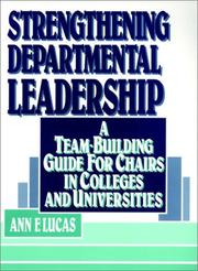 Cover of: Strengthening departmental leadership | Ann F. Lucas
