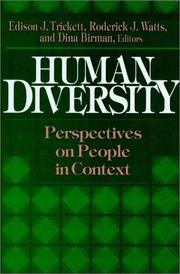 Cover of: Human diversity by Edison J. Trickett, Roderick J. Watts, Dina Birman, editors.