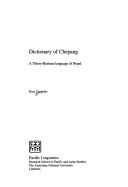 Dictionary of Chepang by Ross Charles Caughley