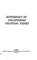 Cover of: Dictionary of Palestinian political terms