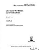 Cover of: Photonics for Space Environments 3