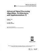 Cover of: Advanced Signal Processing Algorithms Architectures and Implementations Iv/V 2027
