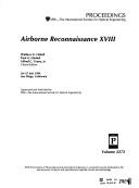 Cover of: Airborne reconnaissance XVIII: 26-27 July, 1994, San Diego, California
