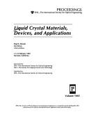 Liquid Crystal Materials, Devices, and Applications by Paul S. Drzaic