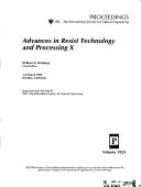 Advances in Resist Technology and Processing IX by Anthony E. Novembre