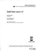 Cover of: Solid state lasers VI: 10-11 February, 1997, San Jose, California