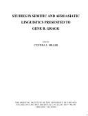 Cover of: Studies in Semitic and Afroasiatic linguistics presented to Gene B. Gragg