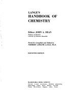 Cover of: Lange's handbook of chemistry by editor, John A. Dean.