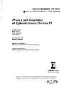 Cover of: Physics and Simulation of Optoelectronic Devices VI (Physics & Simulation of Optoelectronic Devices VI)