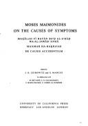 Cover of: Moses Maimonides on the Causes of Symptoms by Shlomo Marcus J O Leibowitz