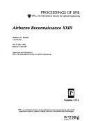 Cover of: Airborne reconnaissance XXIII by Wallace G. Fishell, chair/editor ; sponsored and published by SPIE--the International Society for Optical Engineering.