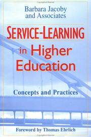 Service-learning in higher education by Barbara Jacoby