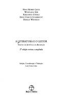 Cover of: A literatura e o leitor: textos de estética da recepção
