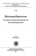 Cover of: Phänomen-Erkenntnis by Jürgen Grosse