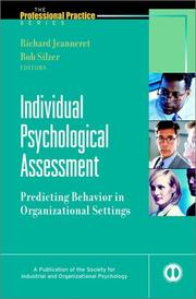 Cover of: Individual Psychological Assessment: Predicting Behavior in Organizational Settings (J-B SIOP Professional Practice Series)