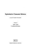 Cover of: Epistolario Clemente Rebora