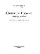 Cover of: Quartine per Francesco: un bambino in poesia