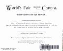 Cover of: The world's fair through a camera: and how I made my pictures