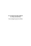 Cover of: Le recrutement des élites politiques en Afrique subsahariennes: une sociologie du pouvoir au Gabon