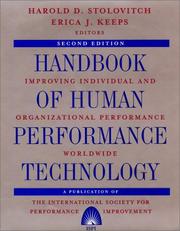 Cover of: Handbook of human performance technology by Harold D. Stolovitch, Erica J. Keeps, editors ; foreword by Robert F. Mager.