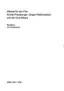 Cover of: Alliierte für den Film: Arnold Pressburger, Gregor Rabinowitsch und die Cine-Allianz by Jan Distelmeyer