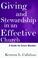 Cover of: Giving and stewardship in an effective church