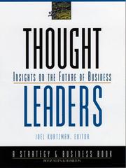 Cover of: Thought leaders: insights on the future of business
