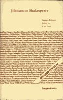 Cover of: Johnson on Shakespeare by Samuel Johnson