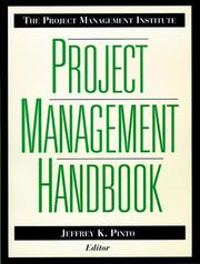 Cover of: The Project Management Institute Project Management Handbook (Jossey-Bass Business & Management Series) | Jeffrey K. Pinto