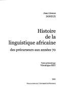 Cover of: Histoire de la linguistique africaine