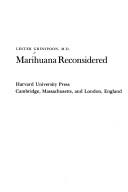 Marihuana reconsidered by Lester Grinspoon