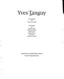 Cover of: Yves Tanguy by Katharina Schmidt
